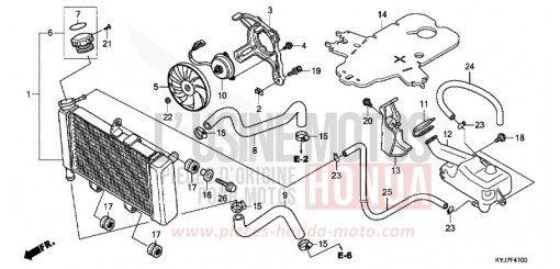 RADIATEUR CBR250RAB de 2011